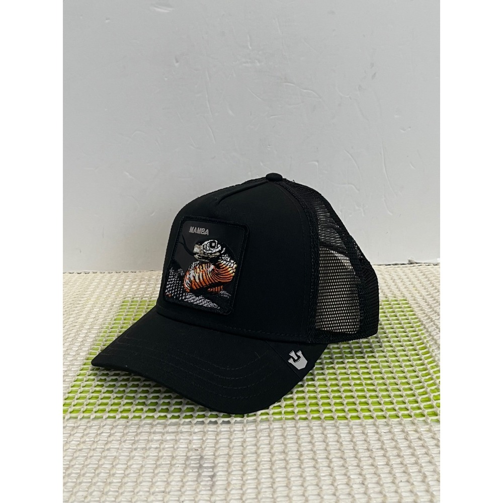 Goorin Bros The Farm The Black Mamba Trucker Hat Black Snapback 101-1024 NWT